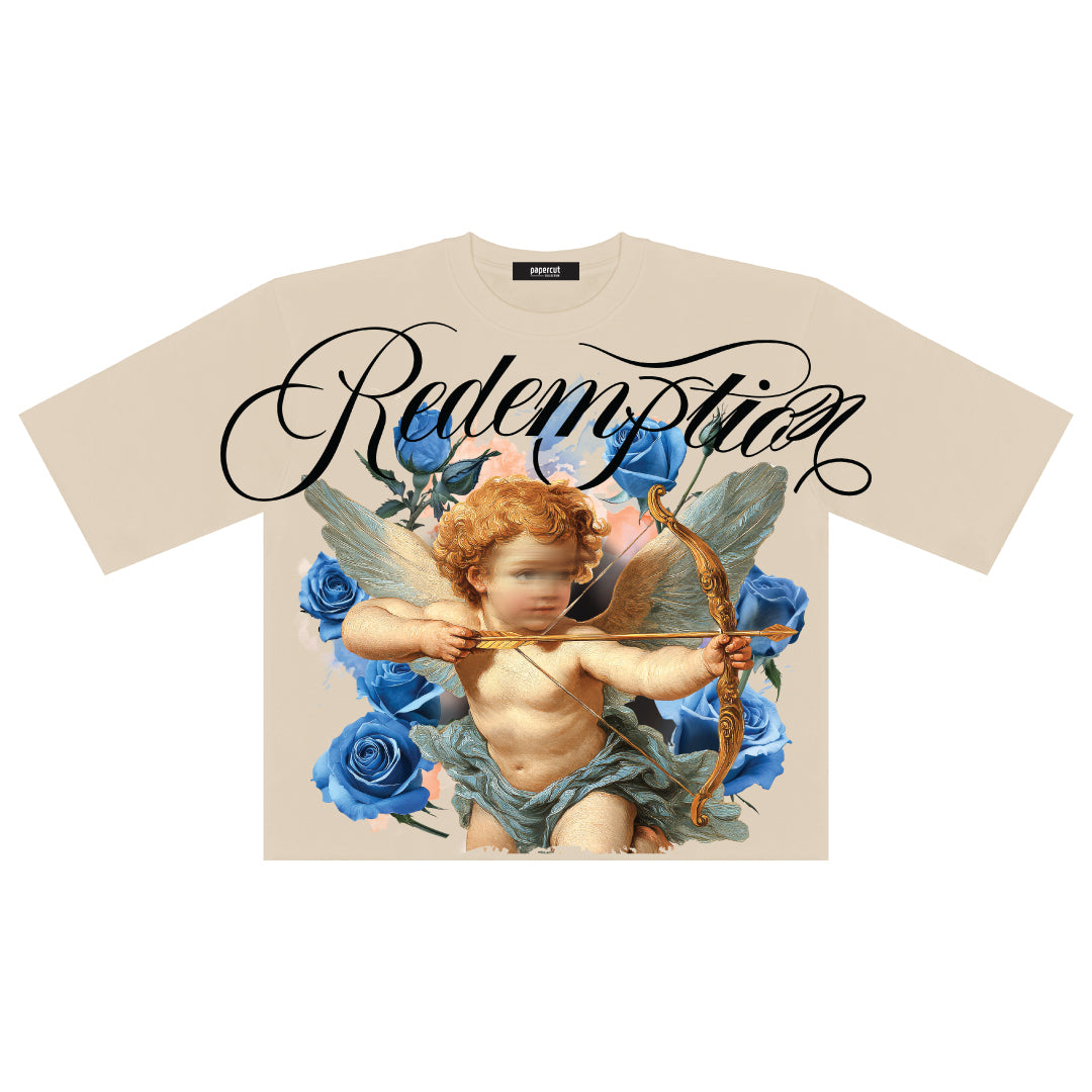 papercut ANGEL OVERSIZED DIGITAL CROP TEE – 3Forty