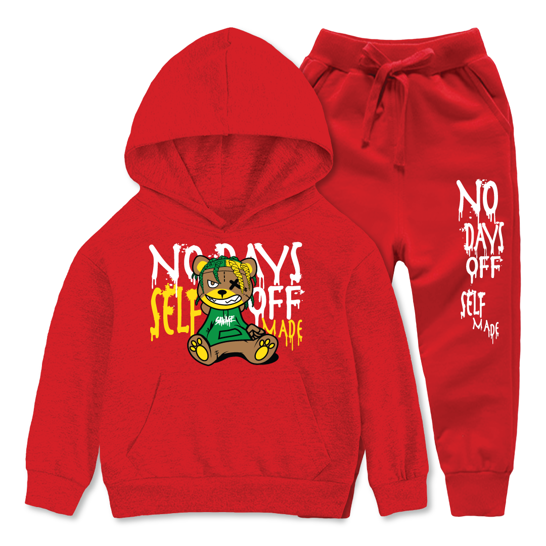 BOYS SELF MADE NO DAYS OFF HOODIE JOGGER SET