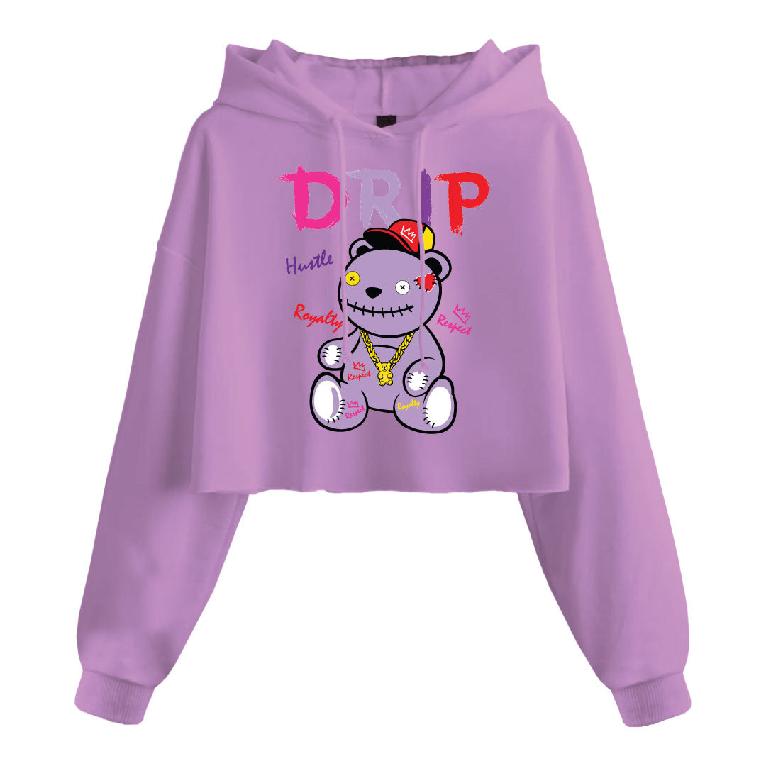 JR DRIP BEAR CROP HOODIE