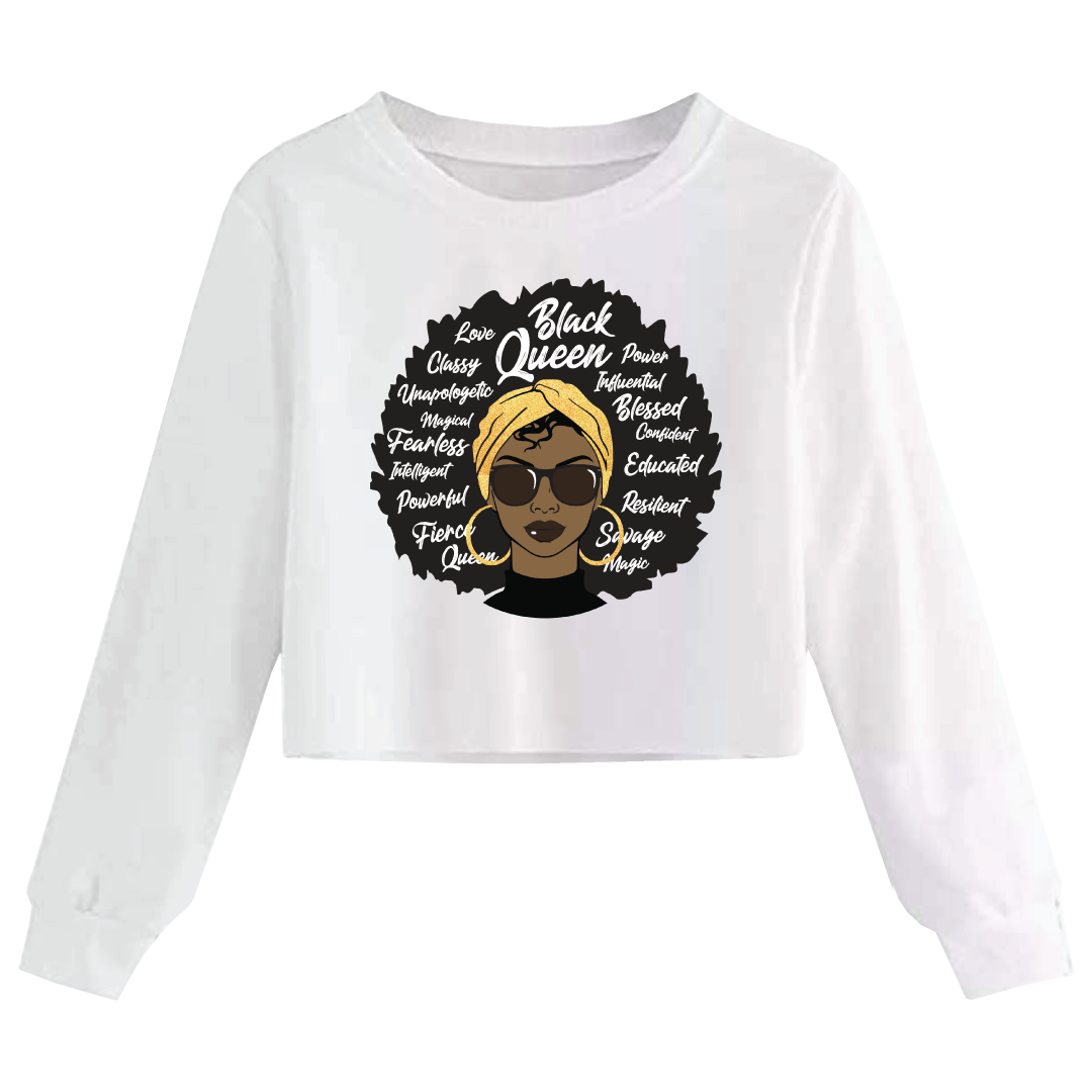 JR Black Queen Crop Long Sleeve