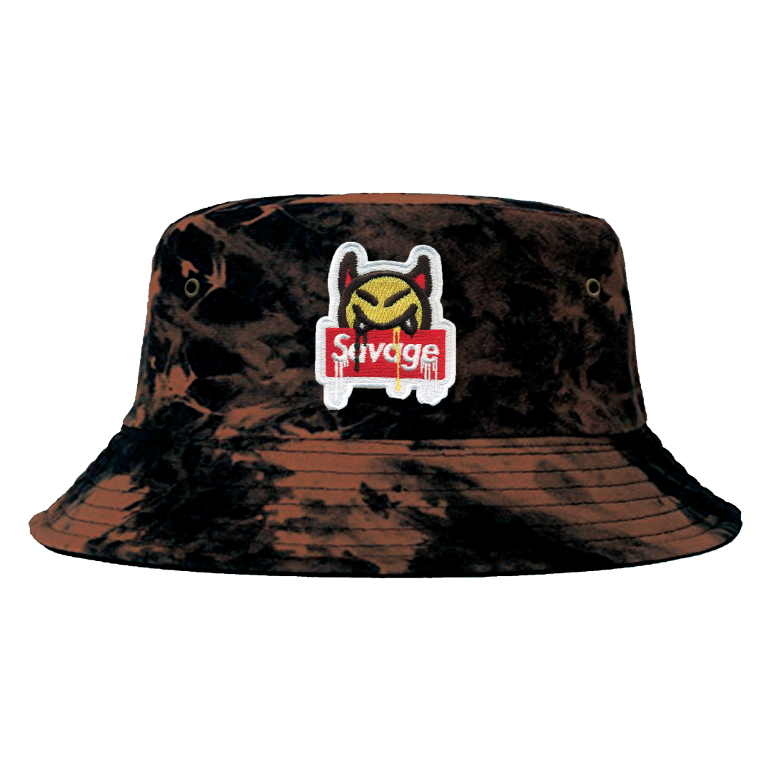 SAVAGE DEVIL BLEACHED BUCKET HAT