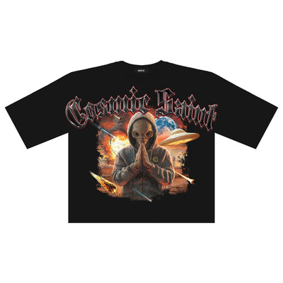 COSMIC SAINT OVERSIZED DIGITAL CROP TEE
