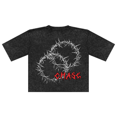 DESIRE PRINTED OVERSIZED CROP TEE