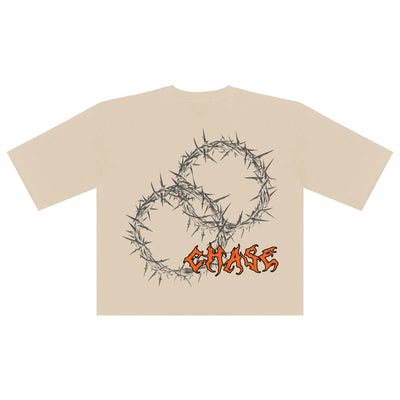 DESIRE PRINTED OVERSIZED CROP TEE