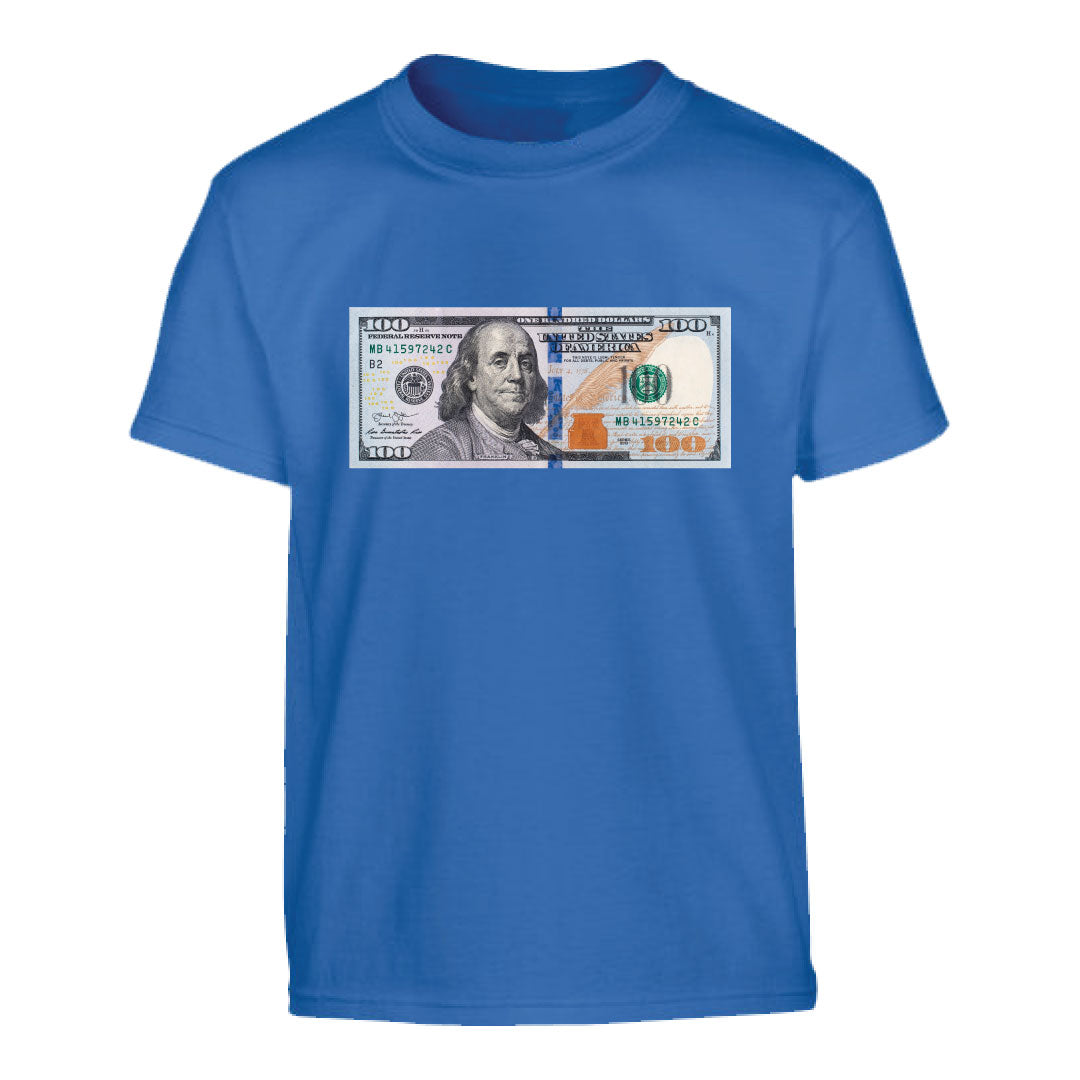 BOYS 100 DOLLAR BILL DIGITAL TEE
