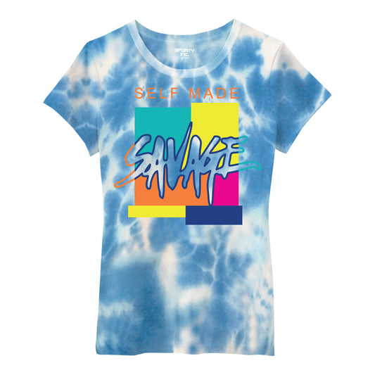 JR SELF MADE SAVAGE TIE DYE TEE