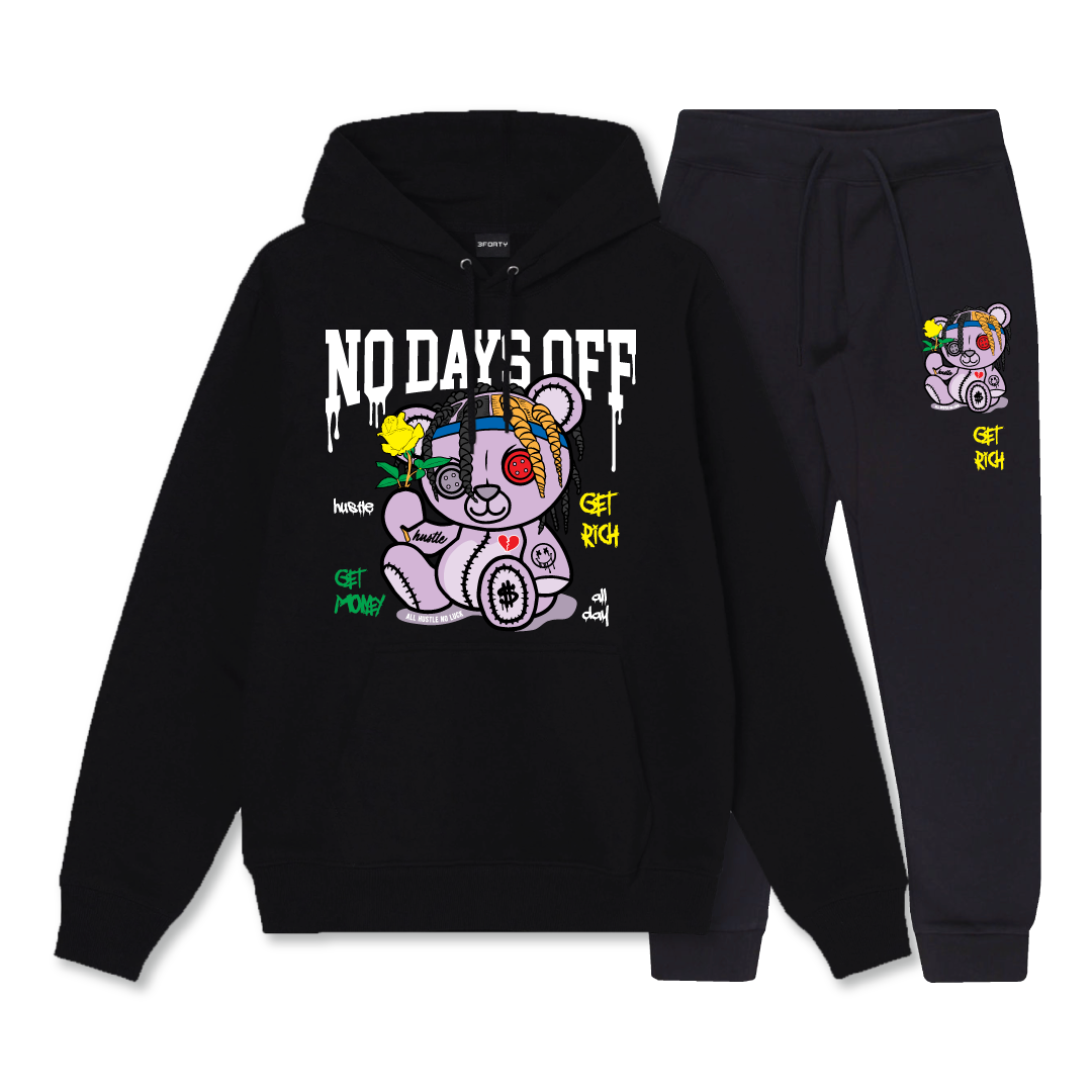 NO DAYS OFF HOODIE SET 3Forty