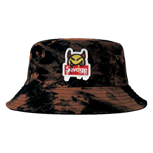 Savage Devil Bleached Bucket Hat