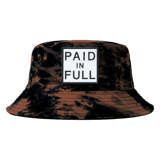 PAID IN FULL BLEACHED BUCKET HAT