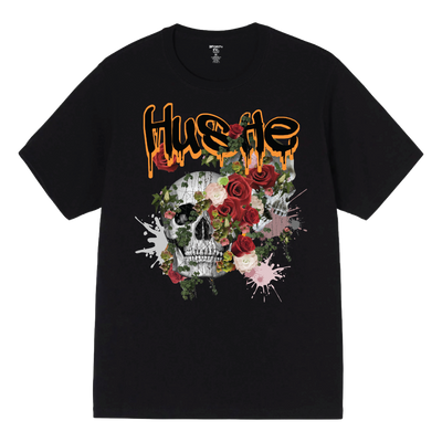HUSTLE SKULL AND ROSES DIGITAL TEE